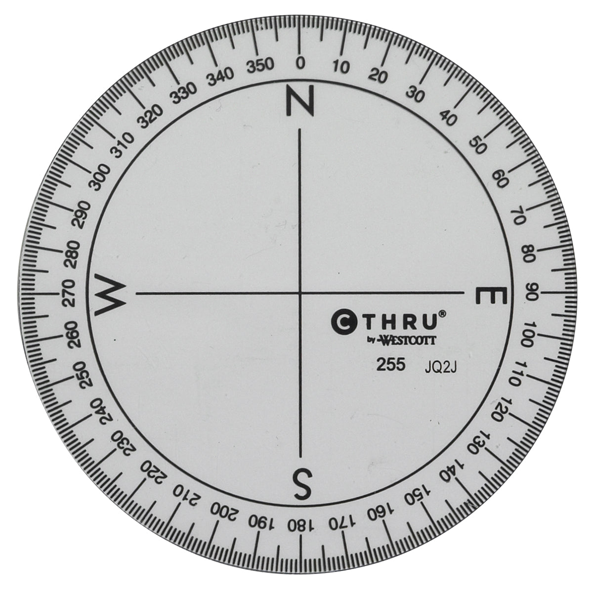 C-THRU 360° 3.5" Circular Protractor, Clear