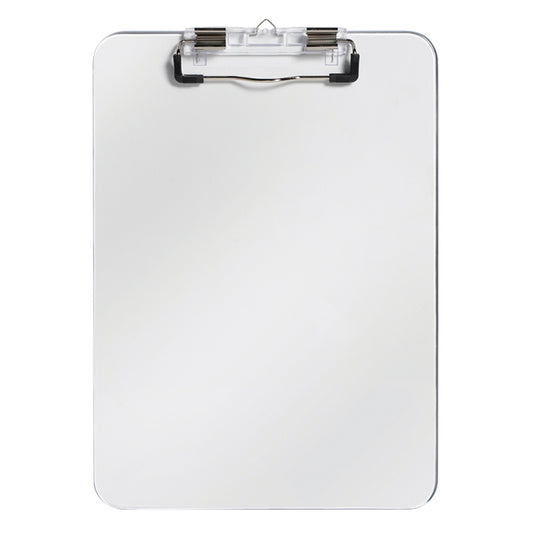 Westcott® Clear Plastic Clipboard with Pen Holder Letter Size