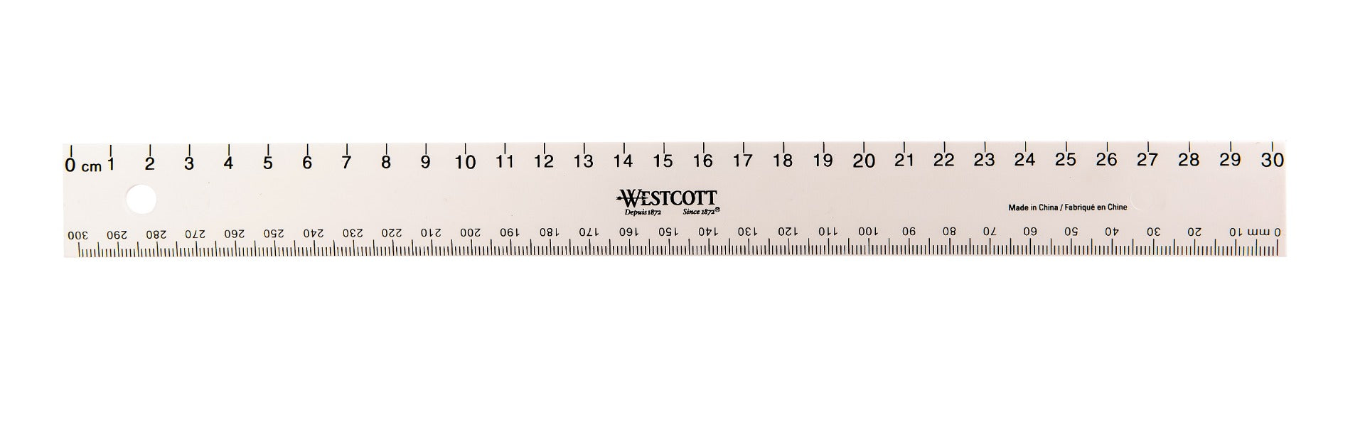 Westcott® 30cm White Plastic Ruler (41130) – westcottca
